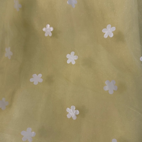Jessica Simpson Yellow Floral Tulle Ruffle Dress Girl Size 10 Easter Party - Picture 6 of 10